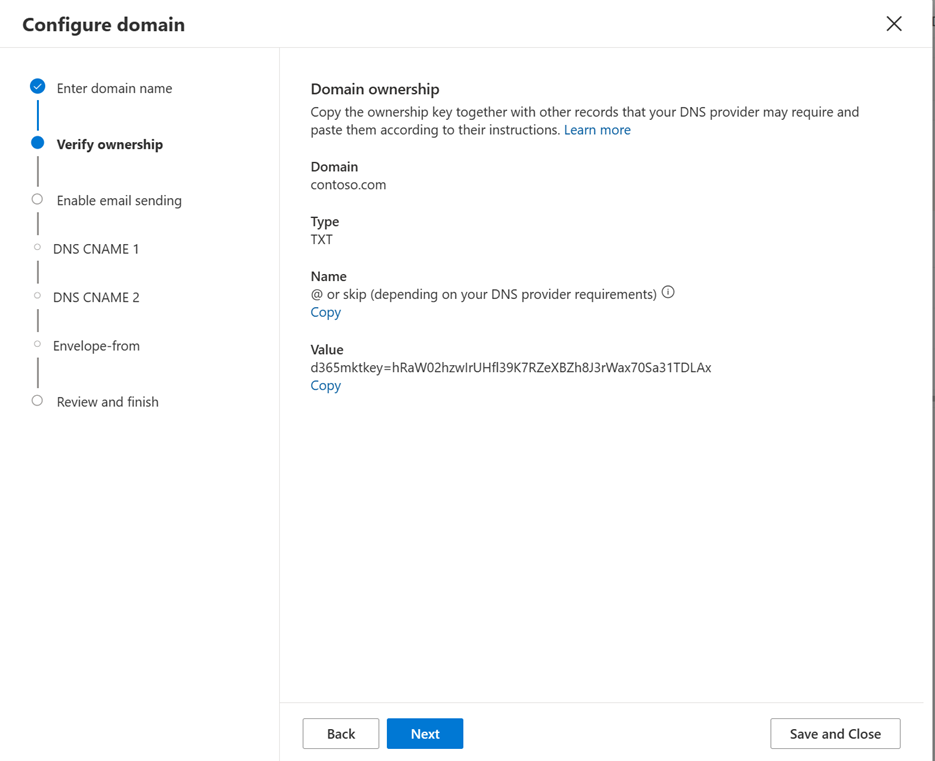 verify domain ownership